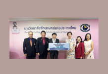 แว่นท็อปเจริญ มอบเงินบริจาค 100,000 บาท ให้จักษุมูลนิธิแห่งประเทศไทย เพื่อสนับสนุนโครงการสาธารณประโยชน์ด้านจักษุ